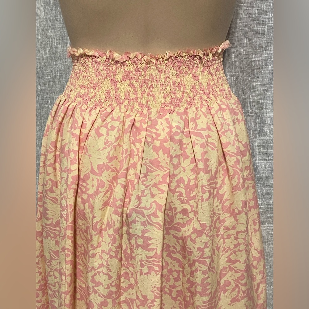 New”NATALIE MARTIN Bella silk skirt floral-SMALL- in cream & light pink - Picture 5 of 6